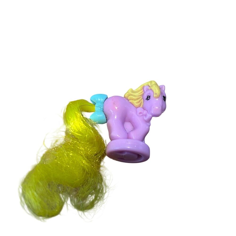 Vintage 1989 My Little Pony Petite Ponies G1 Ponytail Mirror Lavender Yellow